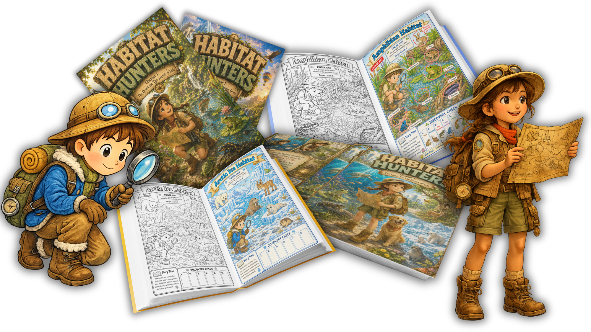 Habitat Hunters puzzle books