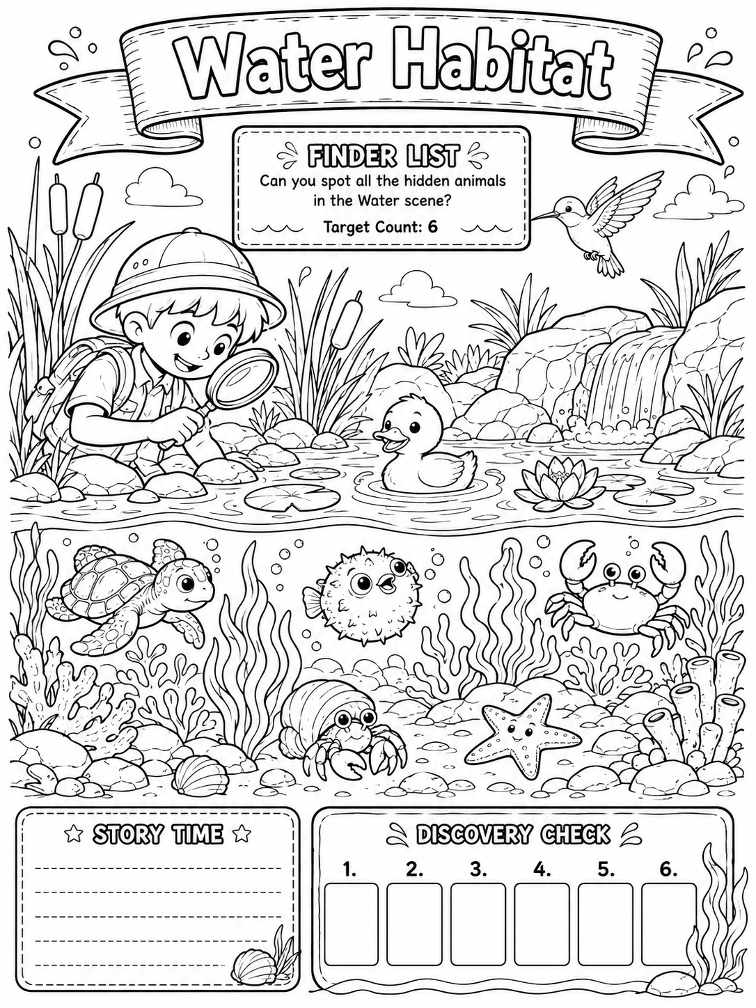 Puzzle + Coloring Page