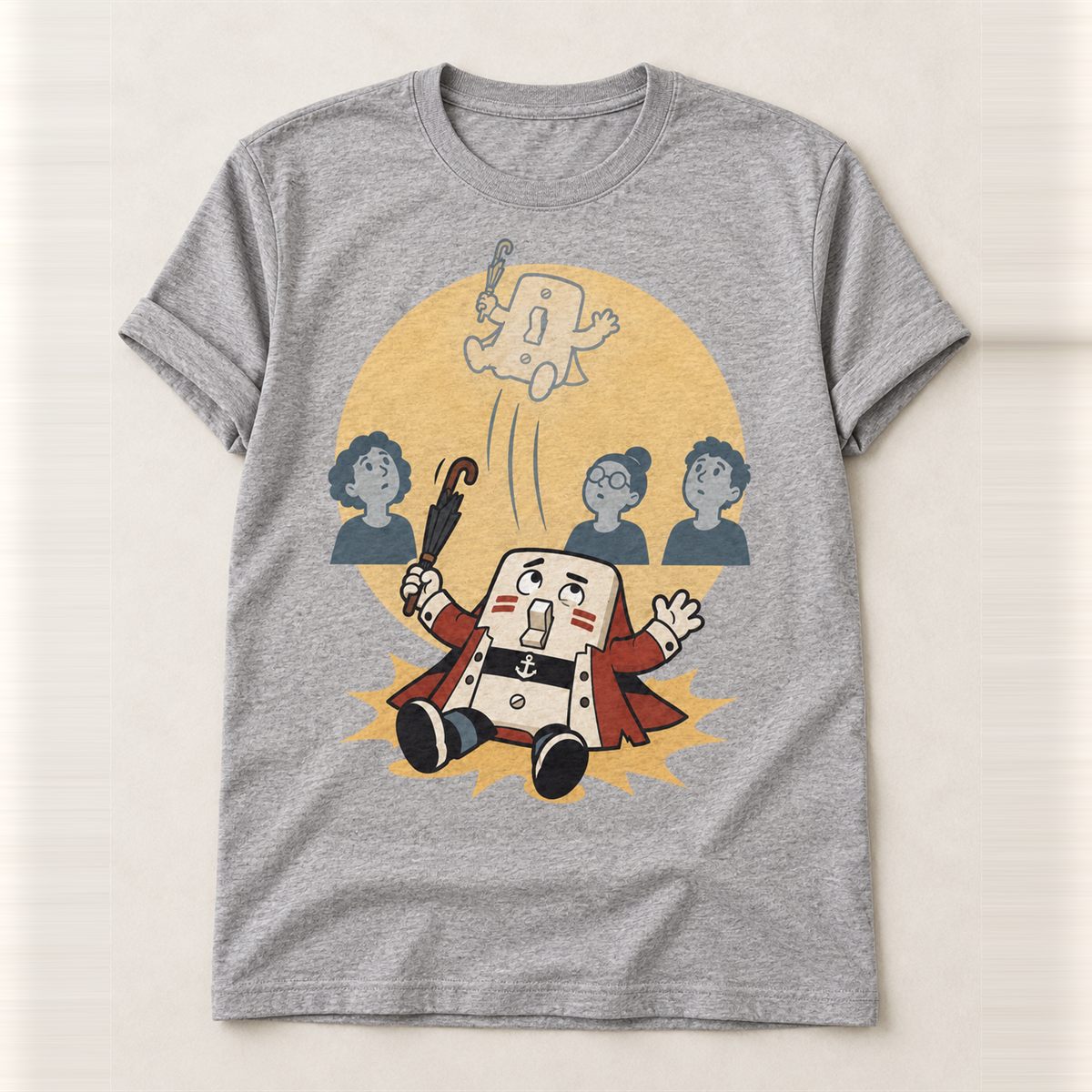 A t-shirt printed with a character made in the app