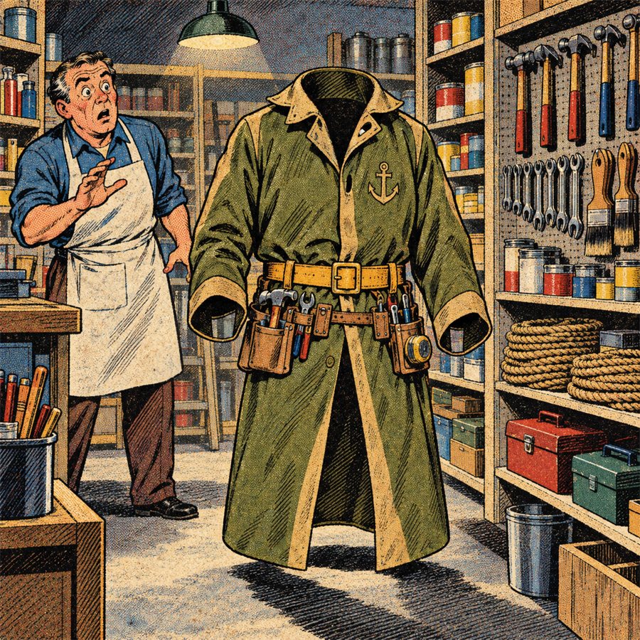 An invisible hero whose clothes are still visible