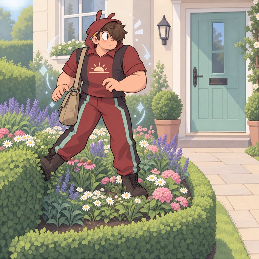 A hero who teleported two metres off target into a flowerbed