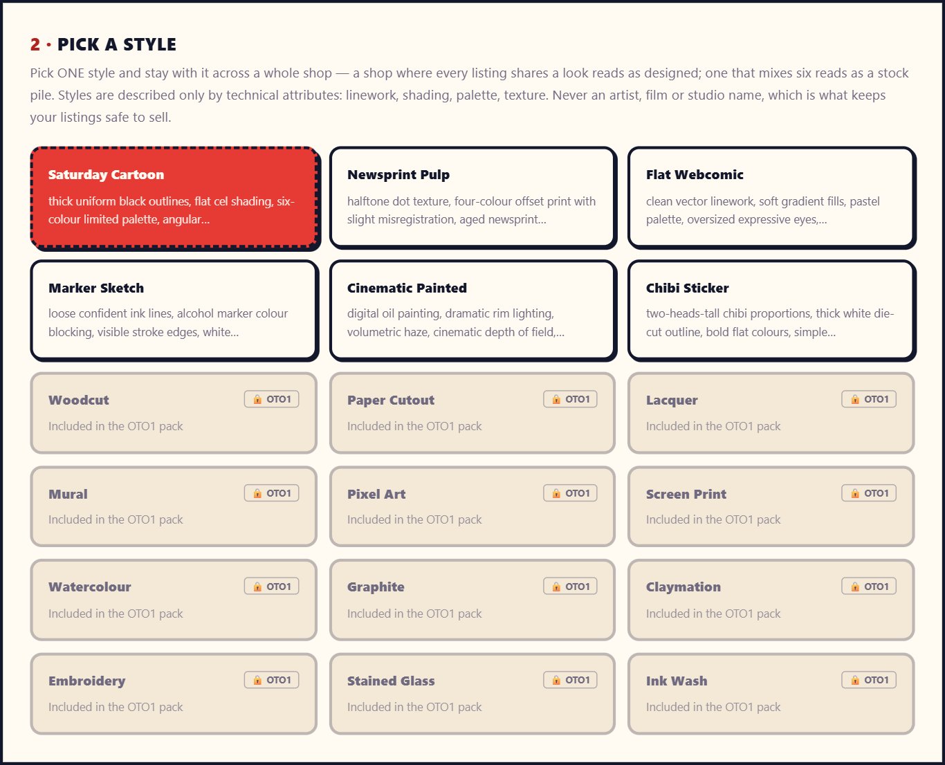 Choosing a style, rhythm and joke engine in the app