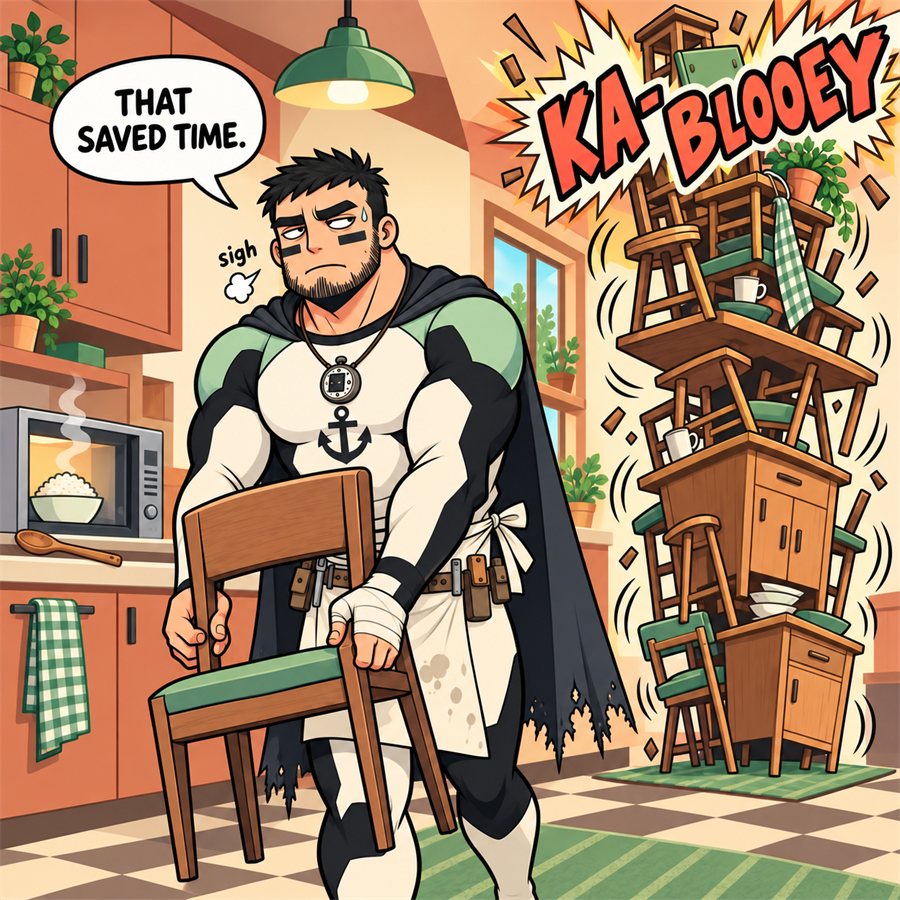 Flat Webcomic art style sample