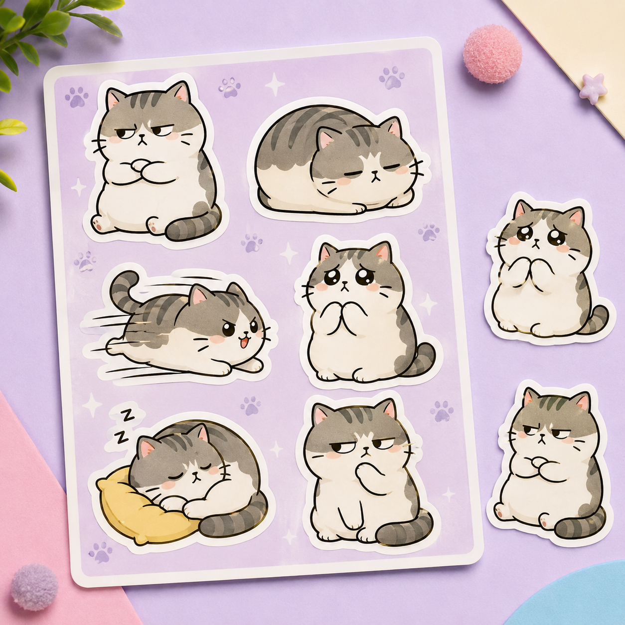 Etsy sticker sheet listing