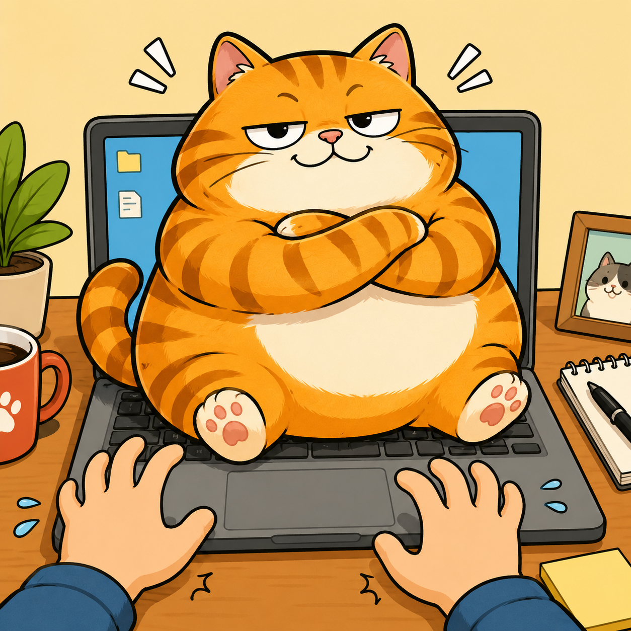 Shareable single-panel pet gag