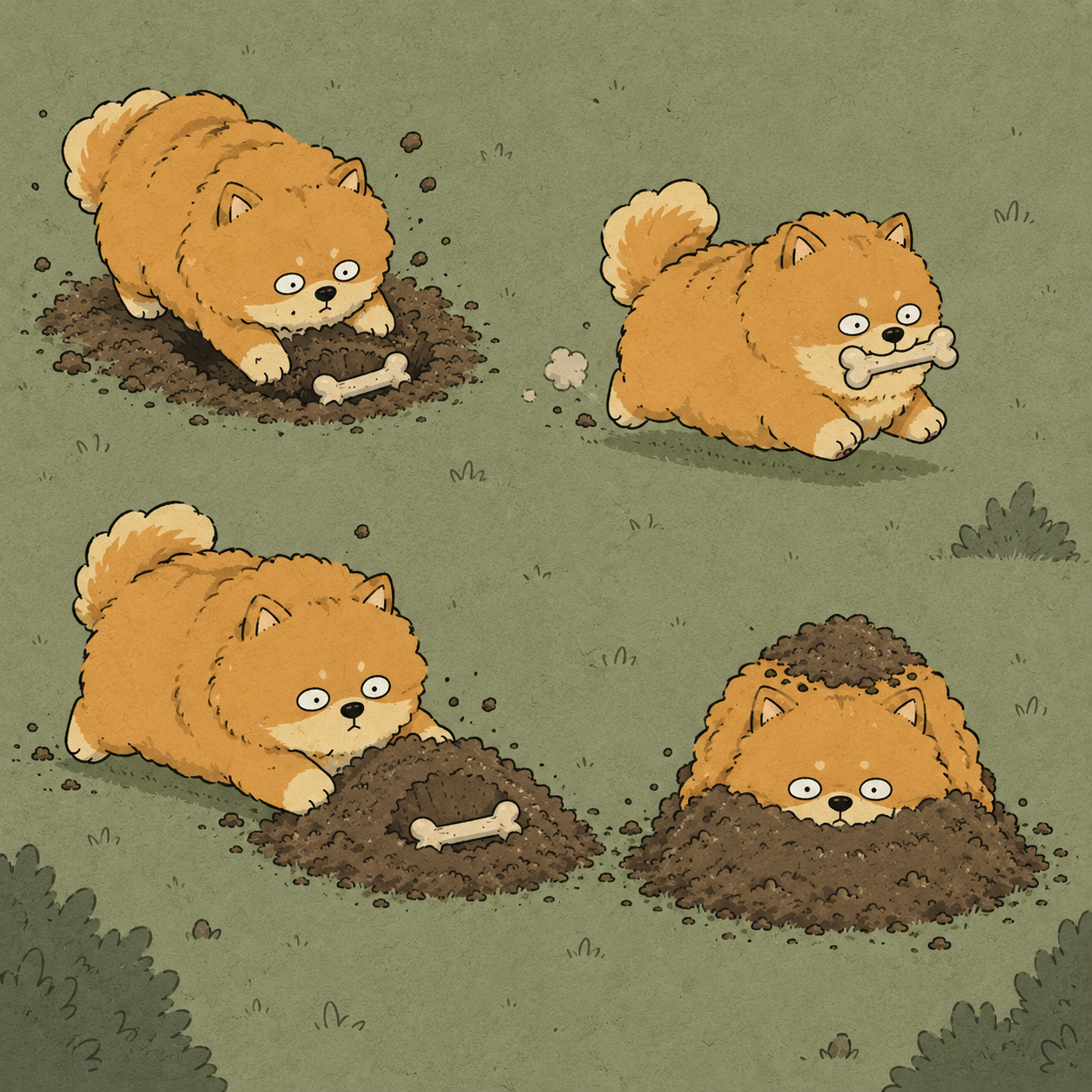 The same joke rendered in 4 art styles