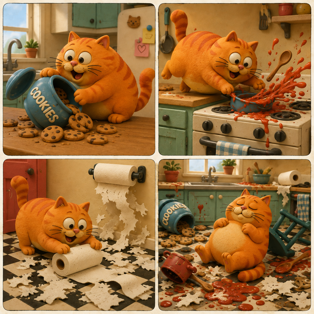 Soft 3D clay pet comic