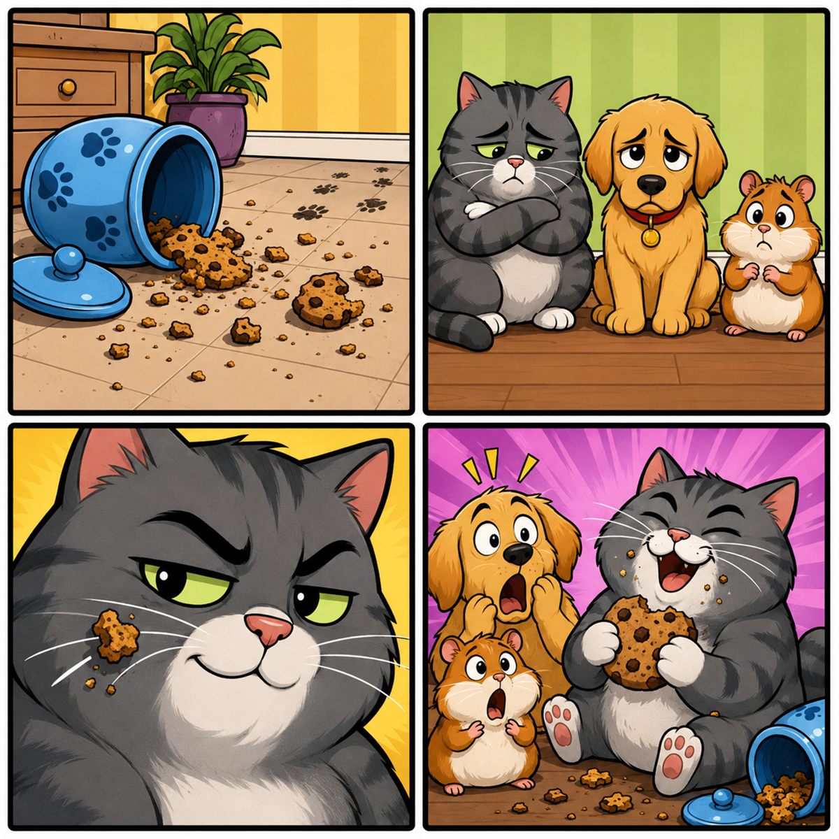 A funny pet whodunit comic