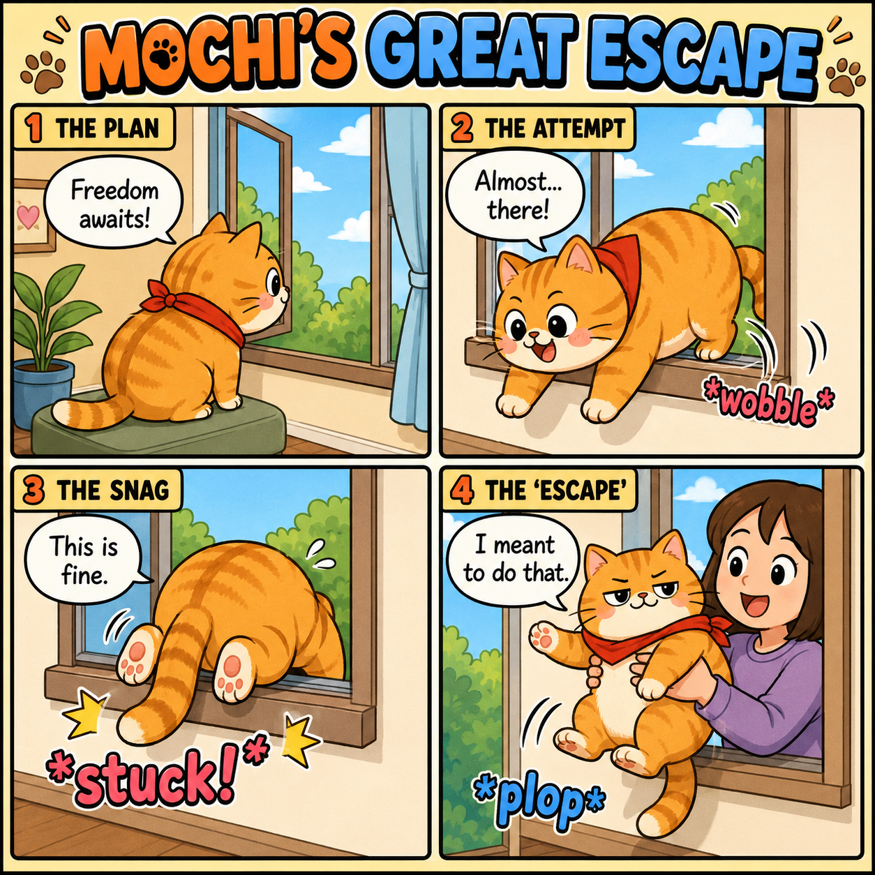 A story comic with speech bubbles