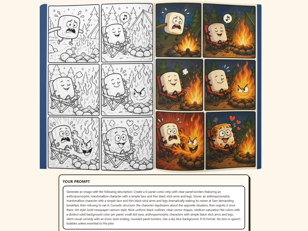 The finished comic